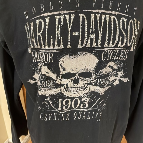 Harley Davidson T-Shirt Hoodie - Picture 2 of 13
